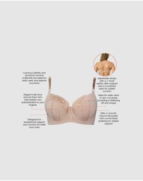 Parfait - Charlene Lightly Padded Supportive Balconette Bra With Lace