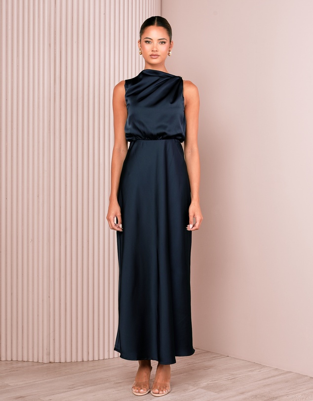 Azzurielle - Darsha Blouson Maxi Dress