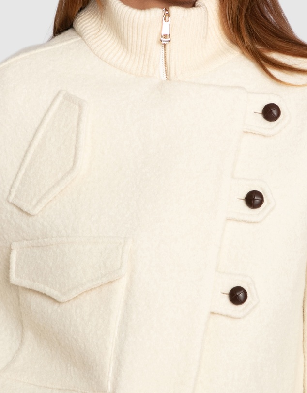 Belle & Bloom - Crystal Skies Cropped Wool Rib Jacket