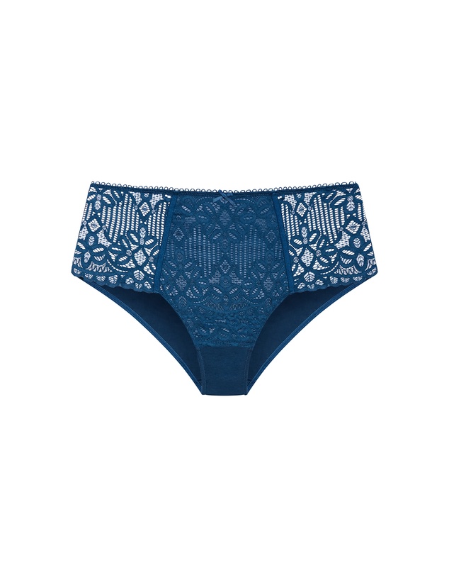 City Chic - Plus size Cassia Hi Brief - poseidon