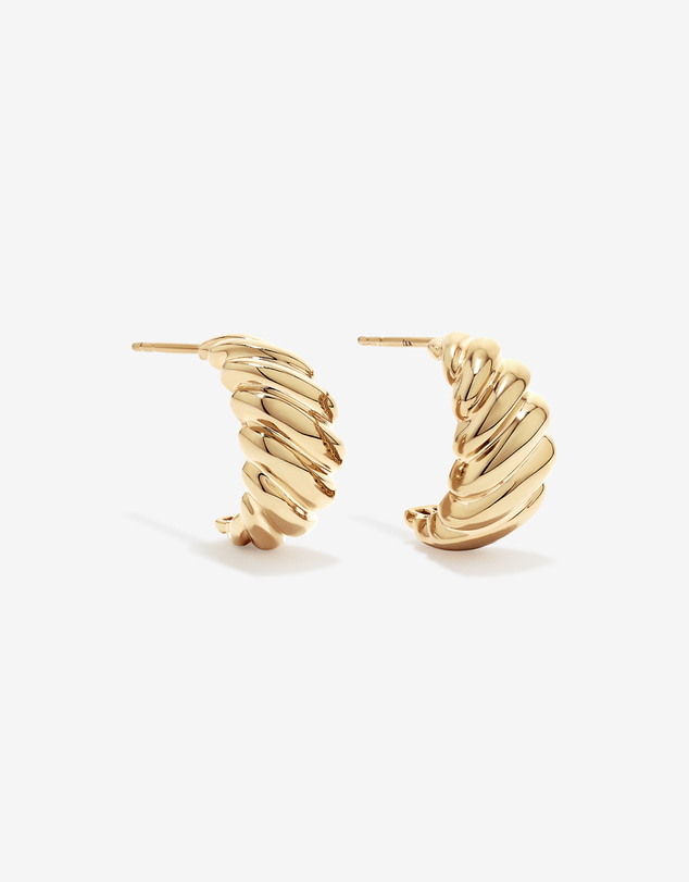 Michael Hill - Twist Drop Stud Earrings in 18Kt Vermeil