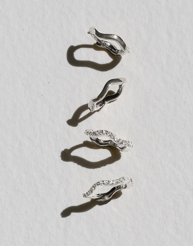 SAINT VALENTINE - The Vera + Luna Wave Set - Silver