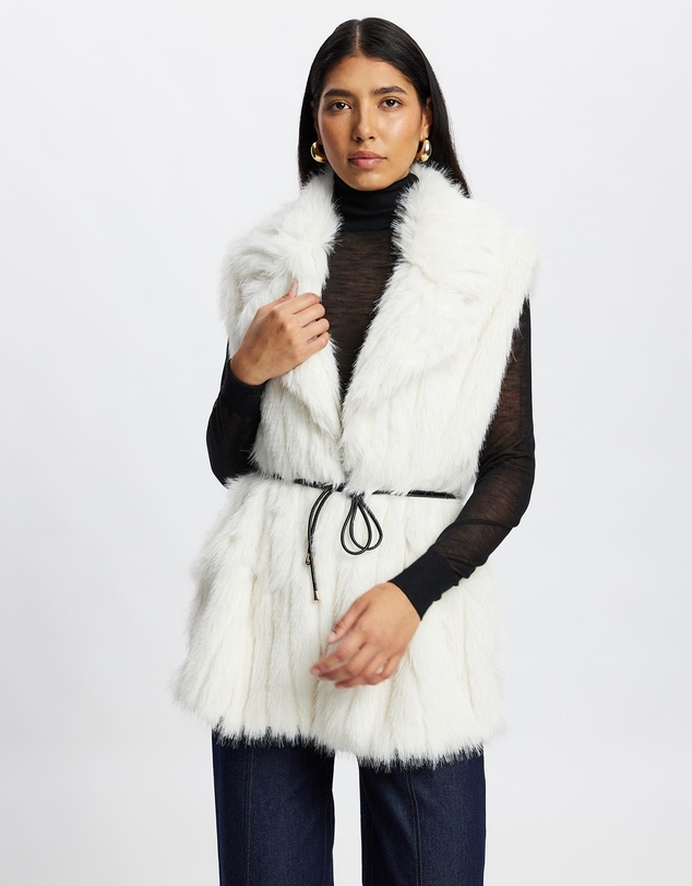 Honey and Beau - Farrah Faux Fur Vest
