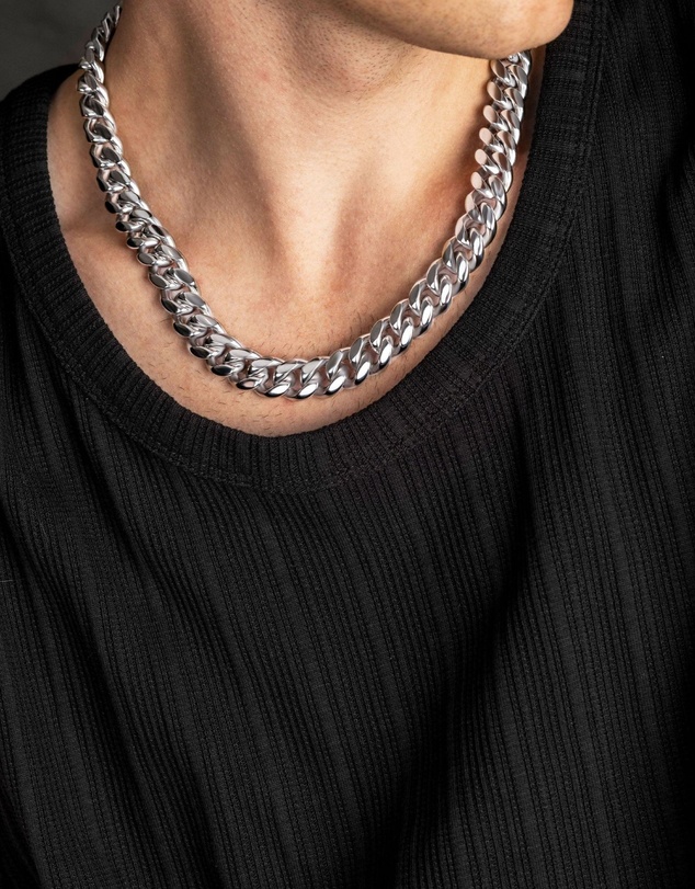 Nialaya Jewellery - Men's Chunky Cuban Chain Choker