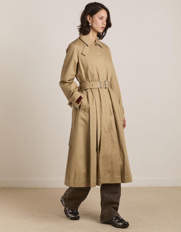 Damson Madder - Sofia Pleated Trench Coat