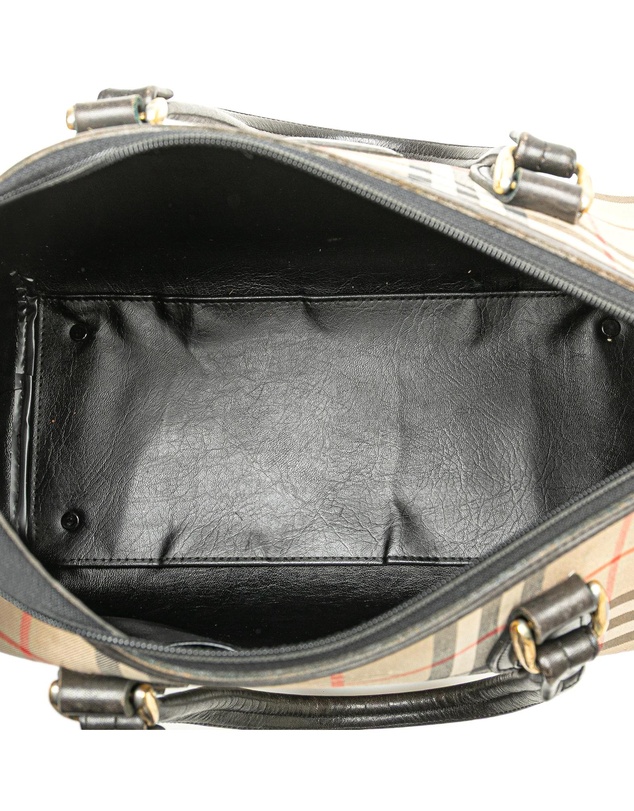 Pre-Loved by Azura Reborn - Pre-Loved Haymarket Check Canvas Boston Bag