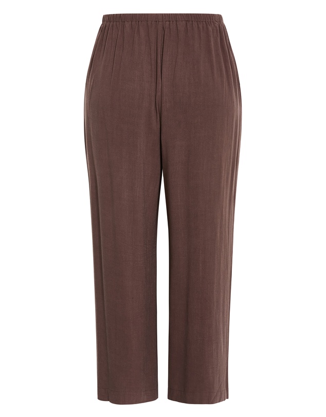 City Chic - Plus size Haven Relaxed Wide Leg Pant - chocolate