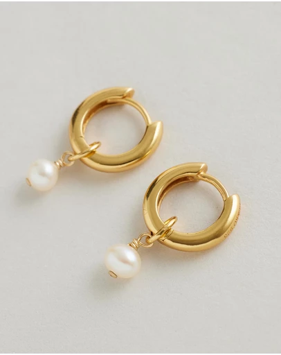 EL&RO Jewellery - Soma Pearl Huggie Earrings