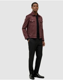 Politix - Reece Faux Suede Trucker Jacket
