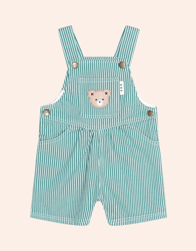 Huxbaby - Mistletoe Stripe Christmas Shortall - Babies-Kids