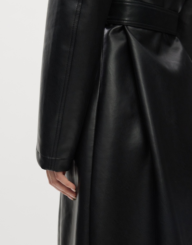 Minima Esenciales - Nervio Leather Look Trench