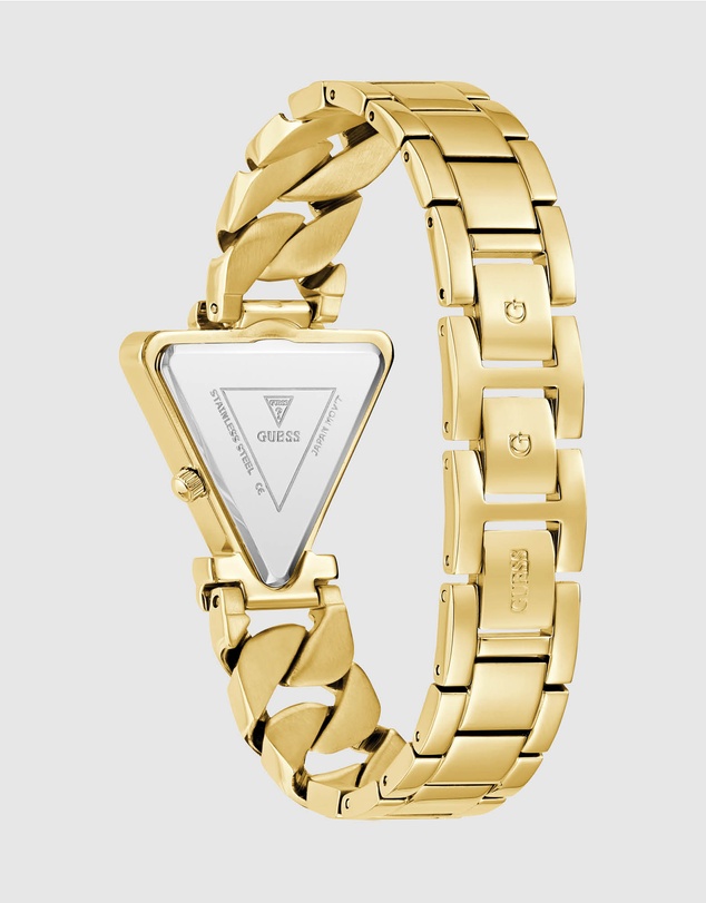 GUESS - Guess Gents and Ladies Set - Badge Gold-Tone Analogue & Fame Ladies Gold Tone Analogue