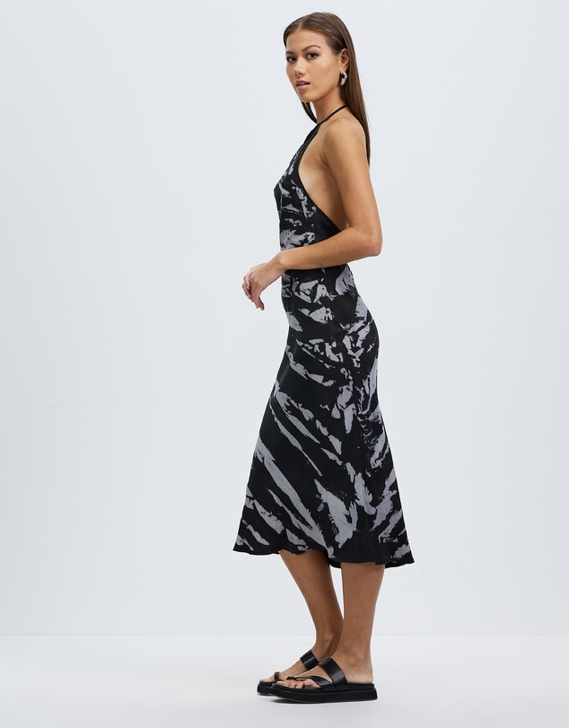 Third Form - Twist Through Bias Halter Midi