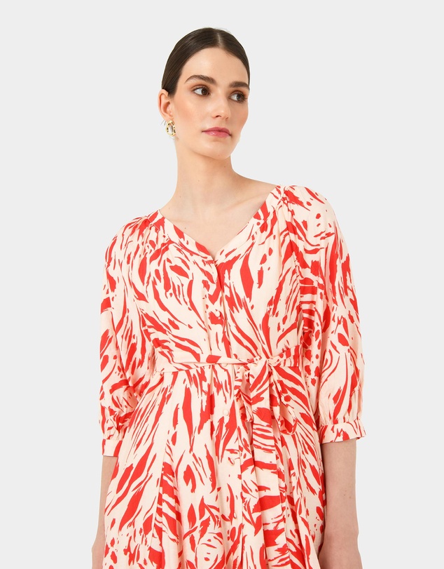 Forcast - Vienna V-Neck Tie Dress