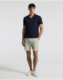 Calibre - Textured Open Neck Polo Navy