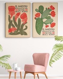 Inka Arthouse - Mexican Flower Market Set of 2 Art Prints