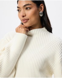 & Other Stories - Rib-Knit Mock-Neck Mini Dress