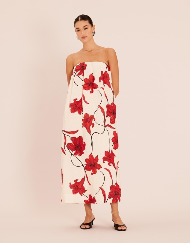 AERE - Giselle Strapless Midi Dress