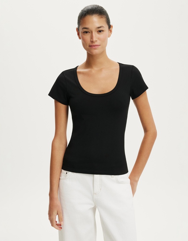 Cotton On - Everyday Smooth Scoop Neck Tee