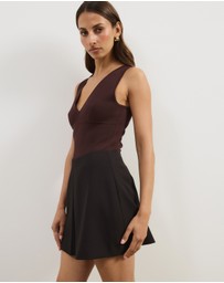 Atmos&Here - Belinda Pleat Tailored Mini Skirt