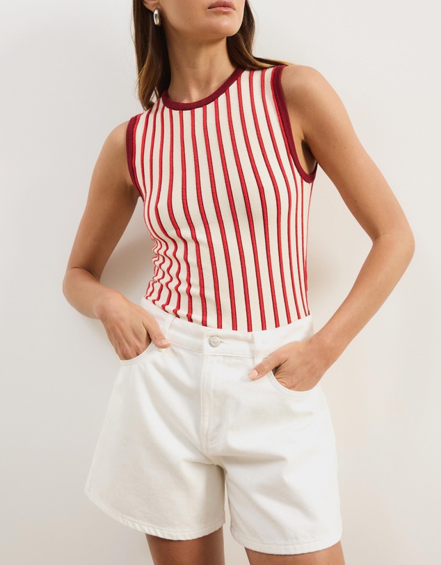 Atmos&Here - Loui Sleeveless Knit Stripe Tank