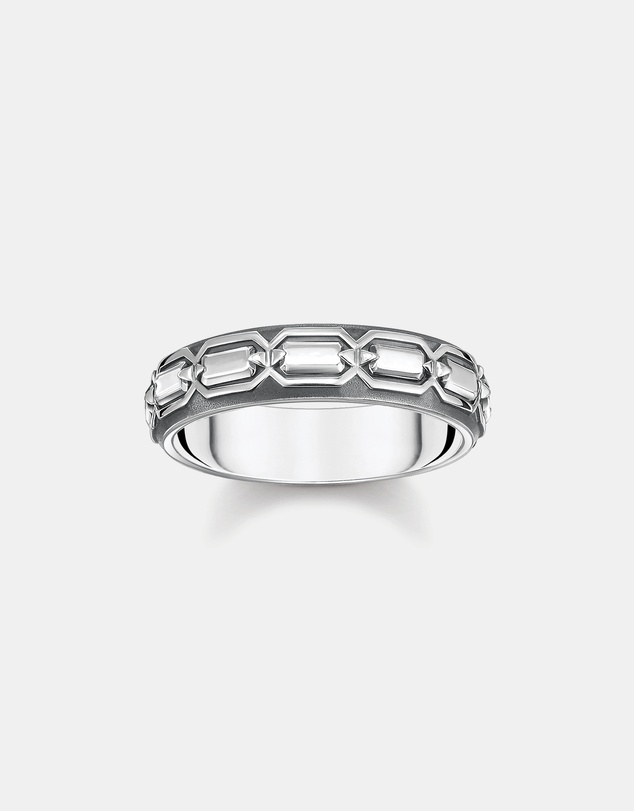 THOMAS SABO - Ring Crocodile Shell Silver Blackened