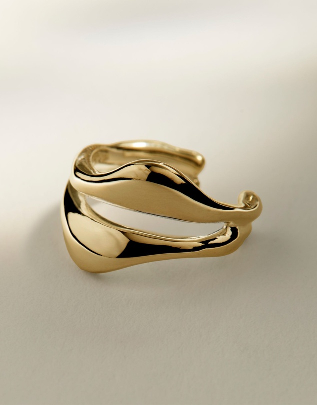 Najo - Dune Small Yellow Gold Ear Cuff