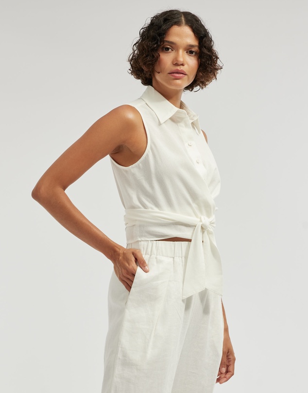 Amelius - Naomi Wrap Crop Shirt