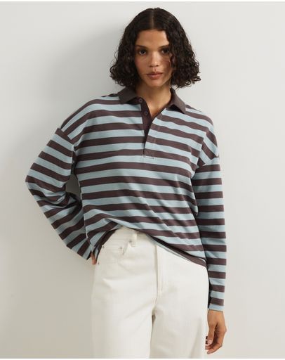 Blue & Charcoal Stripe