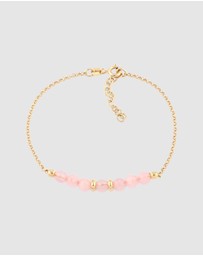 Elli Jewelry - Bracelet Quartz Beads 925 Sterling Silver Gold-Plated