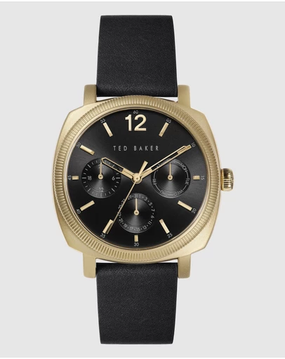 Ted Baker - Caine Urban 42mm Black Leather Watch