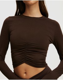Cotton On Body Active - Active Ruched Front LS Top