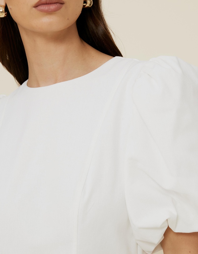 The Fated - Lucy Puff Sleeve Midi Dress