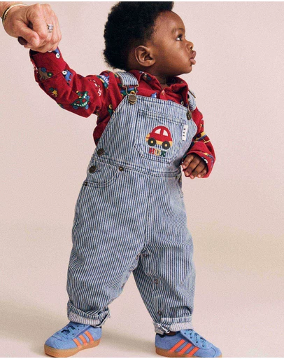 Huxbaby - Car Denim Stripe Overalls - Babies-Kids