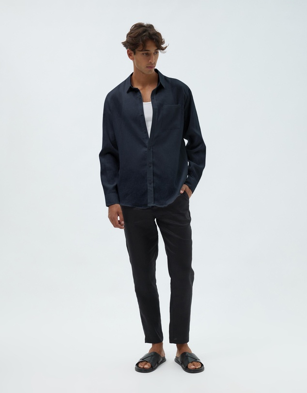 AERE - Resort Linen LS Shirt