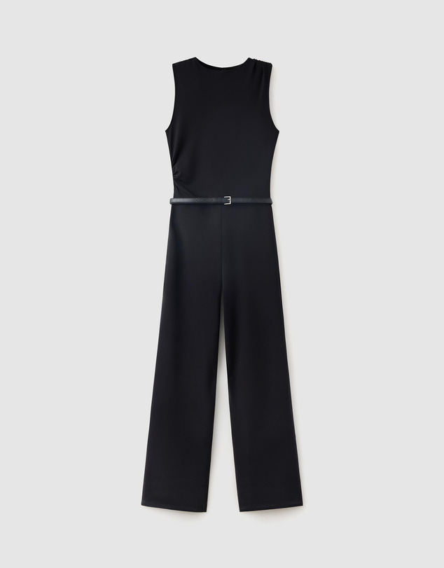 M.N.G - Belted Jumpsuit with Ruched Details