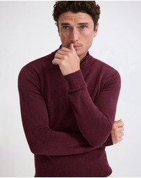 Oxford - Robert Zip Neck Knit Pullover