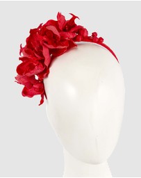 Max Alexander - Red Orchid Flower Fascinator