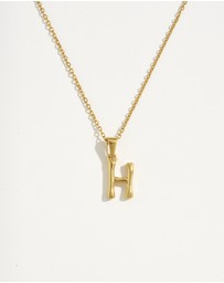 Reliquia - H Initial Gold Charm Necklace