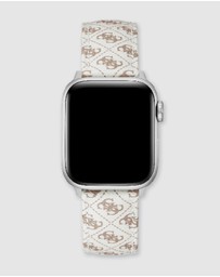GUESS - Guess Apple Band - White Quattro Logo Textured 38-40mm