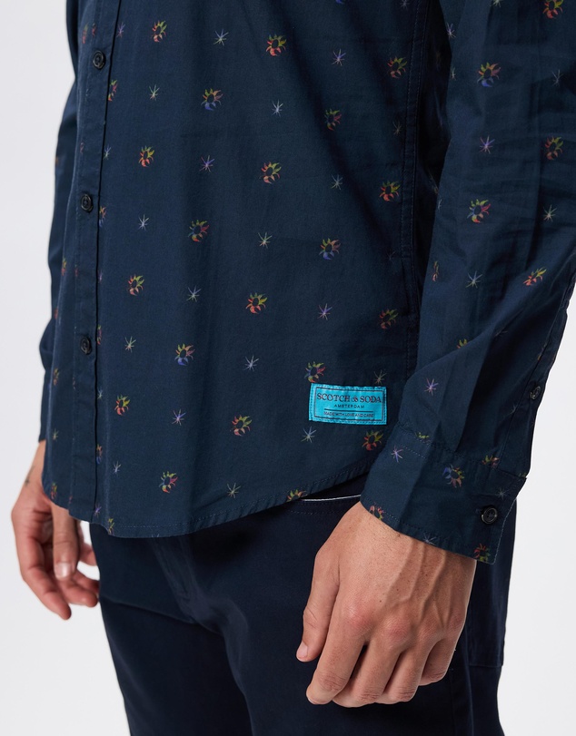 Scotch & Soda - Printed Cotton Slim-Fit Shirt