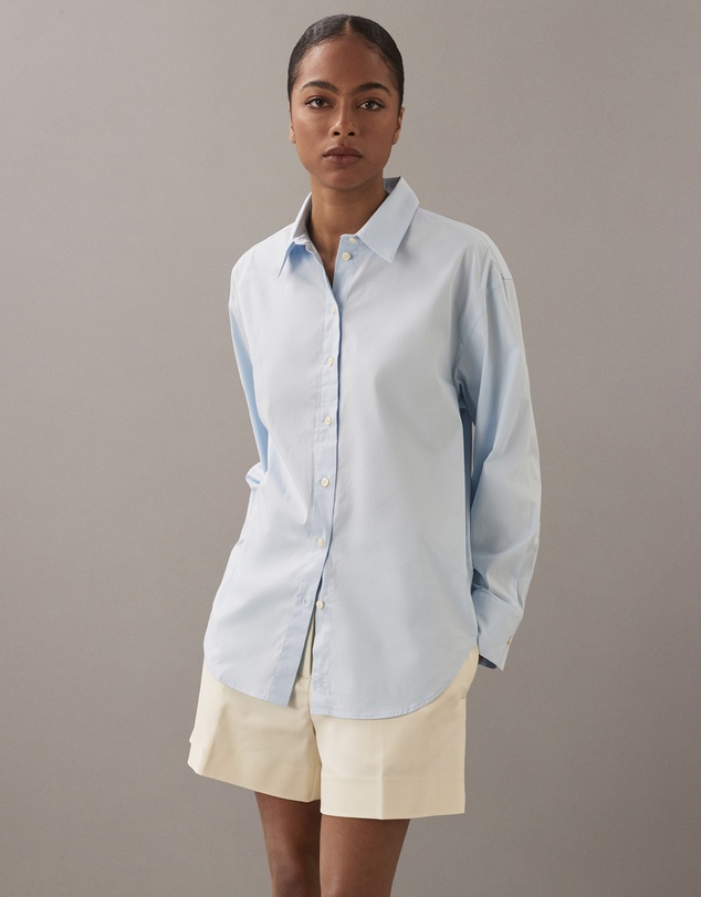 Calvin Klein - Cotton Poplin Stretch Relaxed Shirt