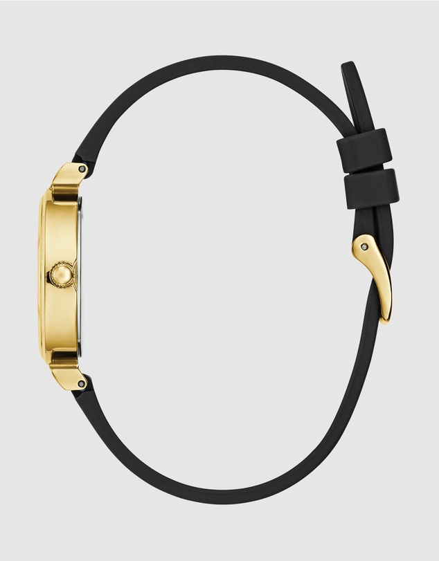 GUESS - Guess Ladies Black Gold Tone 28mm Analogue Watch