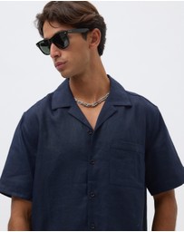 AERE - Kian Linen Camp Collar Shirt