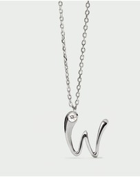 PDPAOLA - Initial 2026 W Silver Pendant Necklace