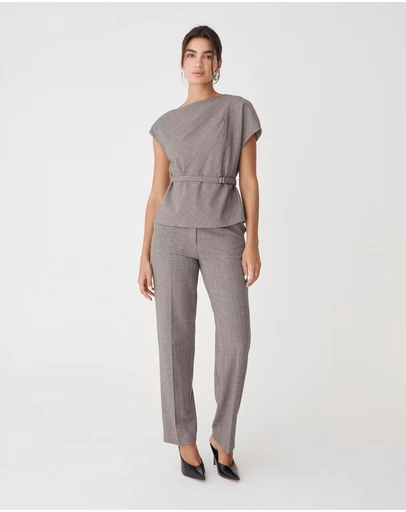 Forcast - Loretta Straight Check Pants