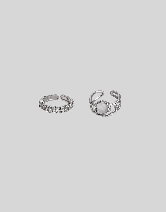 KAJA Clothing - Moonstone Rings 2pc