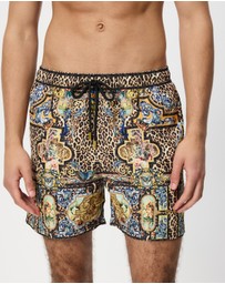 Camilla - Mid Length Boardshorts With Elastic Waist