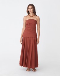 Forcast - Deb Cotton Strapless Tunic