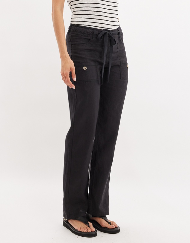 Amelius - Erin Linen Tie Cargo Pant